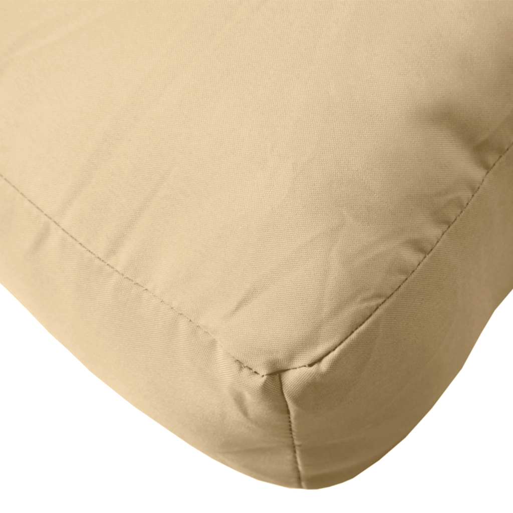 Coussin de palette 2 pièces, tissu chiné beige