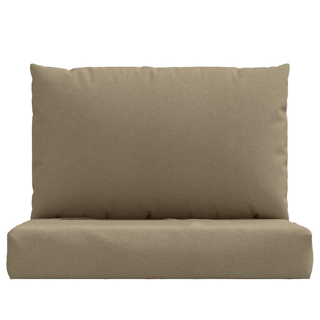 Coussin de palette 2 pièces en tissu chiné taupe