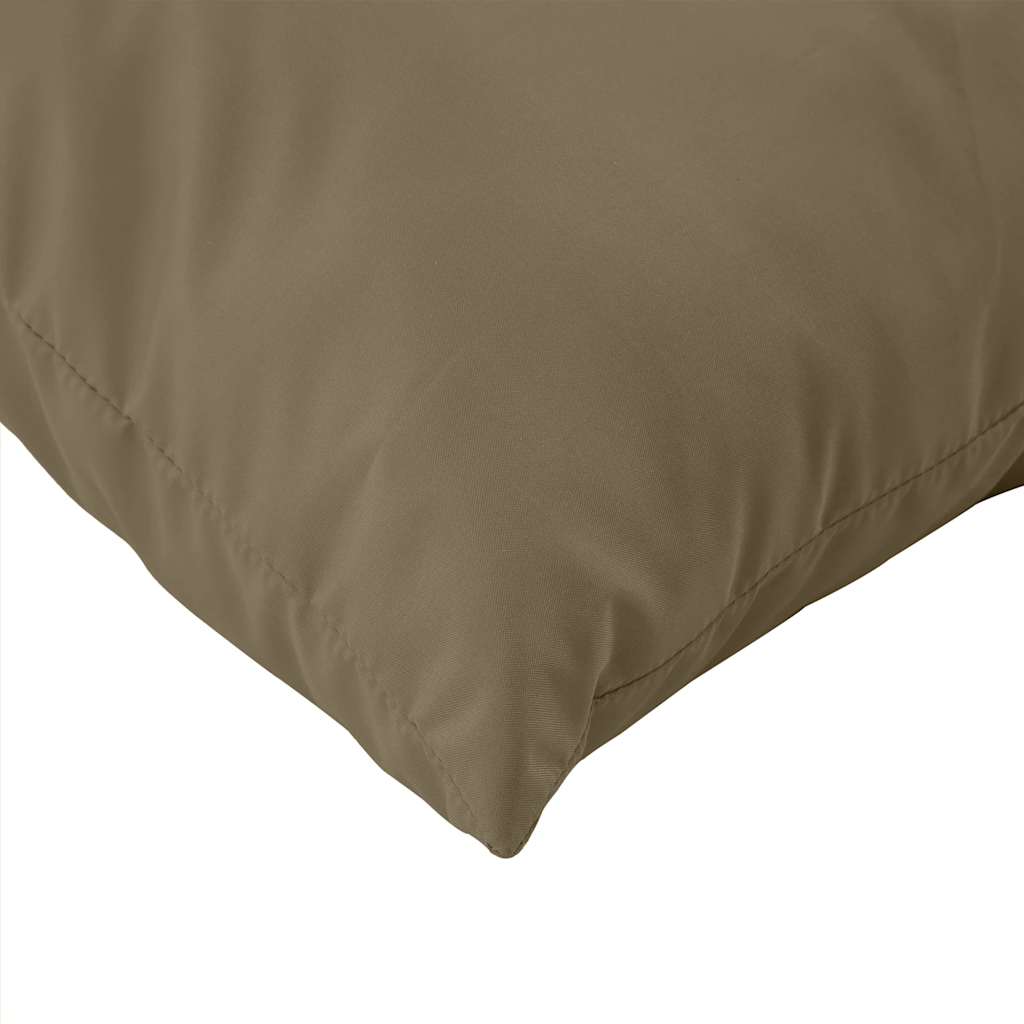 Coussin de palette 2 pièces en tissu chiné taupe