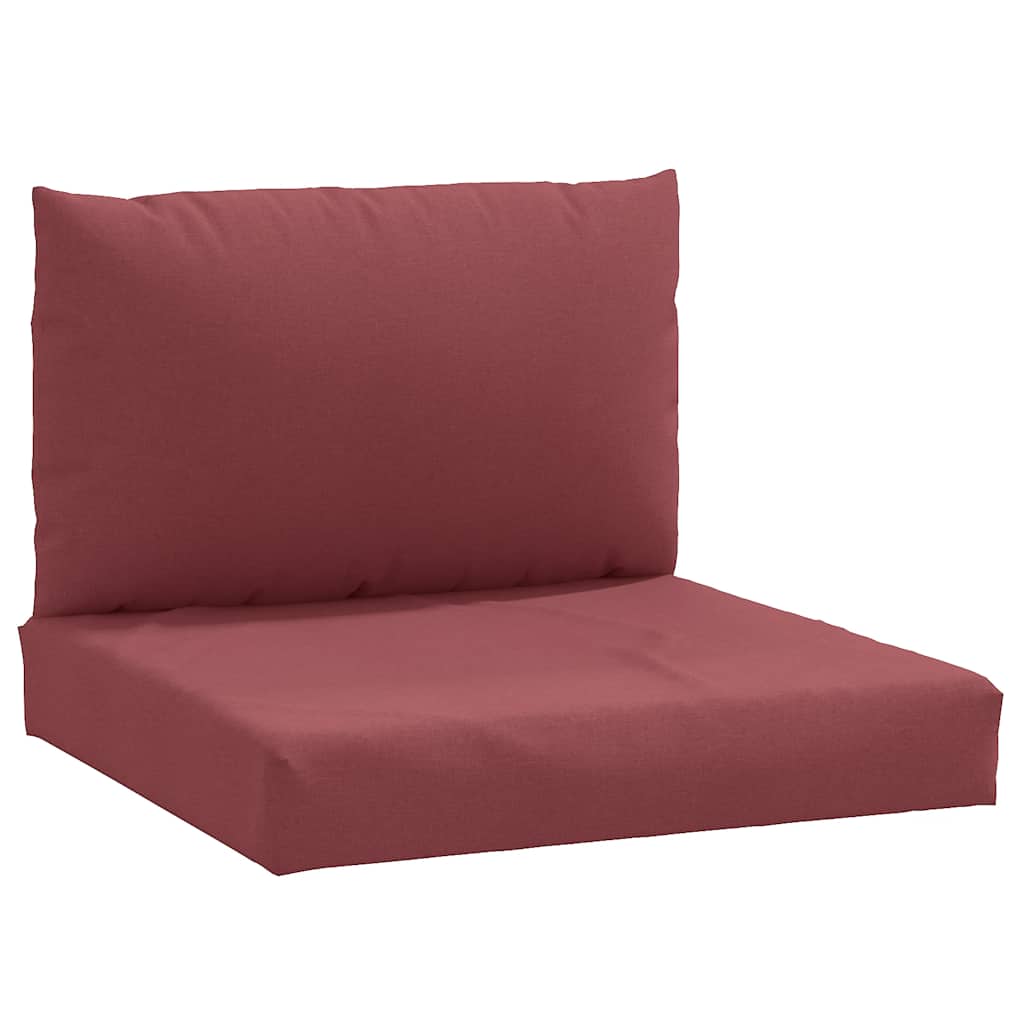Coussin pour palette 2 pièces Mélange Rouge bordeaux Tissu
