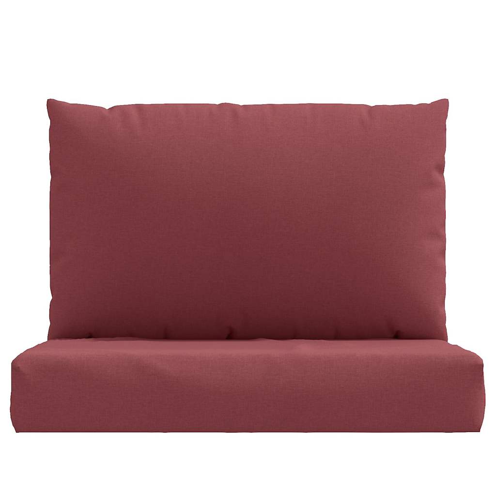 Coussin pour palette 2 pièces Mélange Rouge bordeaux Tissu