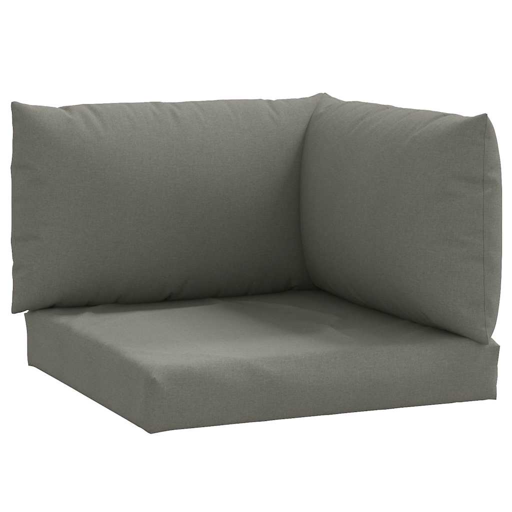 3-piece Pallet Cushion Set, Melange Dark Grey Fabric