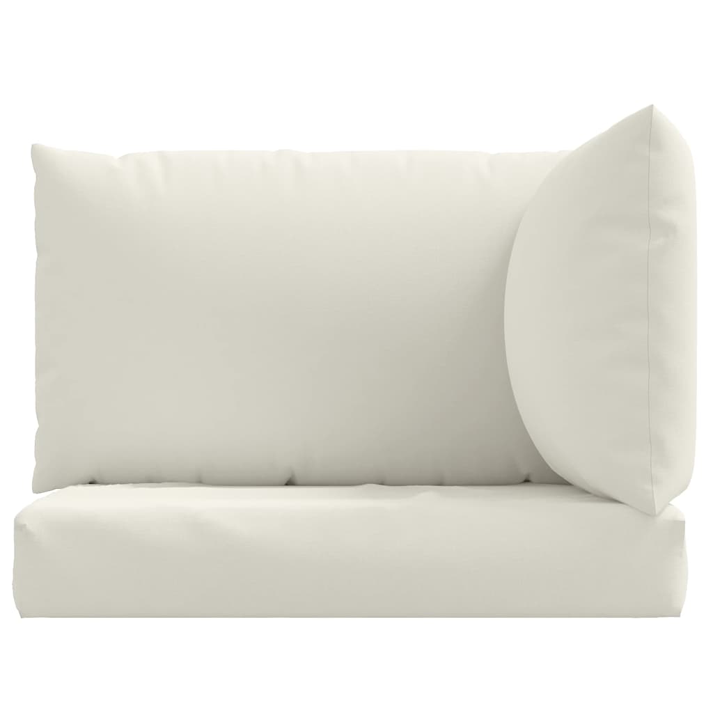 Palettenkissen 3-tlg. Melange Creme Stoff