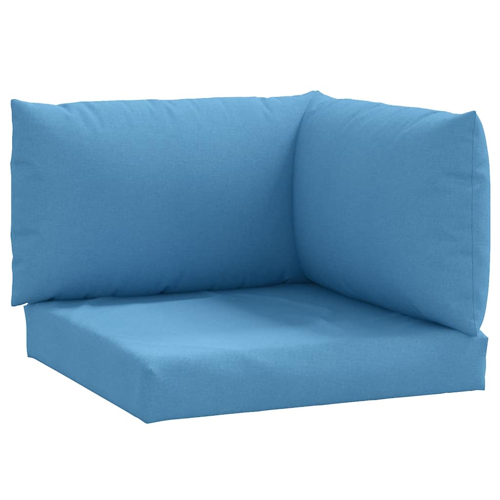 Coussin de palette 3 pièces Tissu bleu chiné