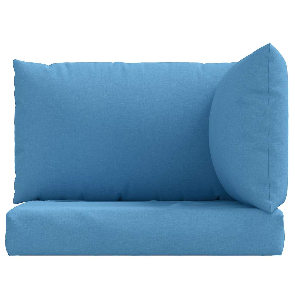 Coussin de palette 3 pièces Tissu bleu chiné