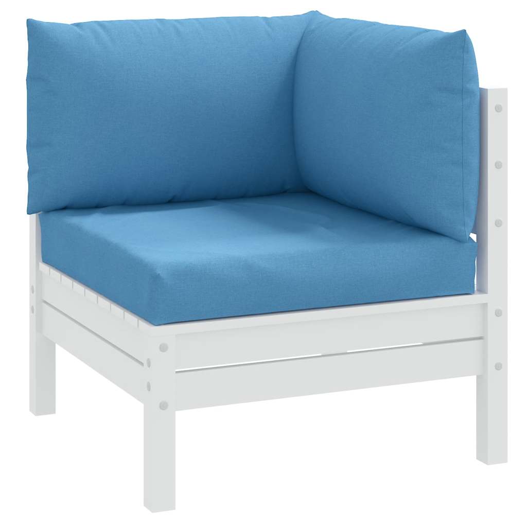 Coussin de palette 3 pièces Tissu bleu chiné
