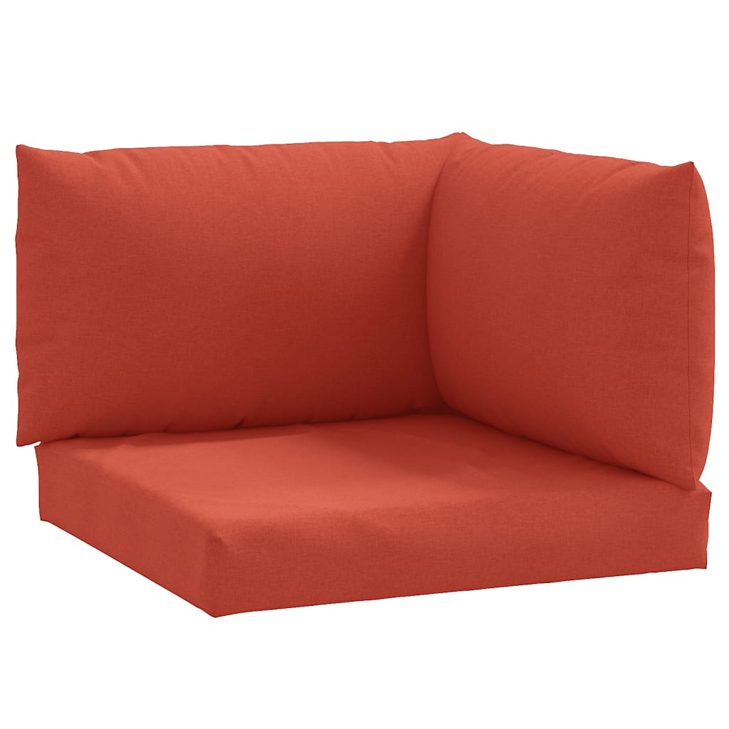 Coussin de palette 3 pièces. Tissu rouge mélangé