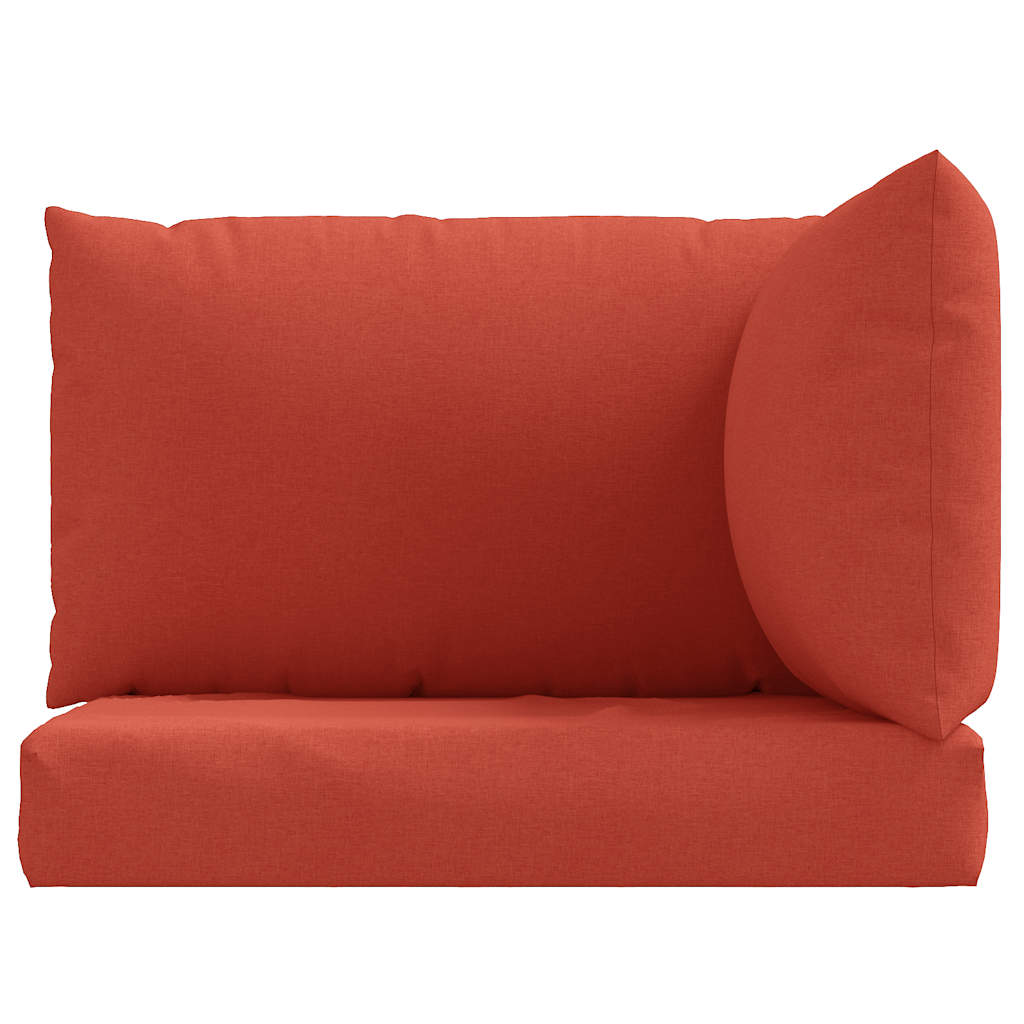 Coussin de palette 3 pièces. Tissu rouge mélangé