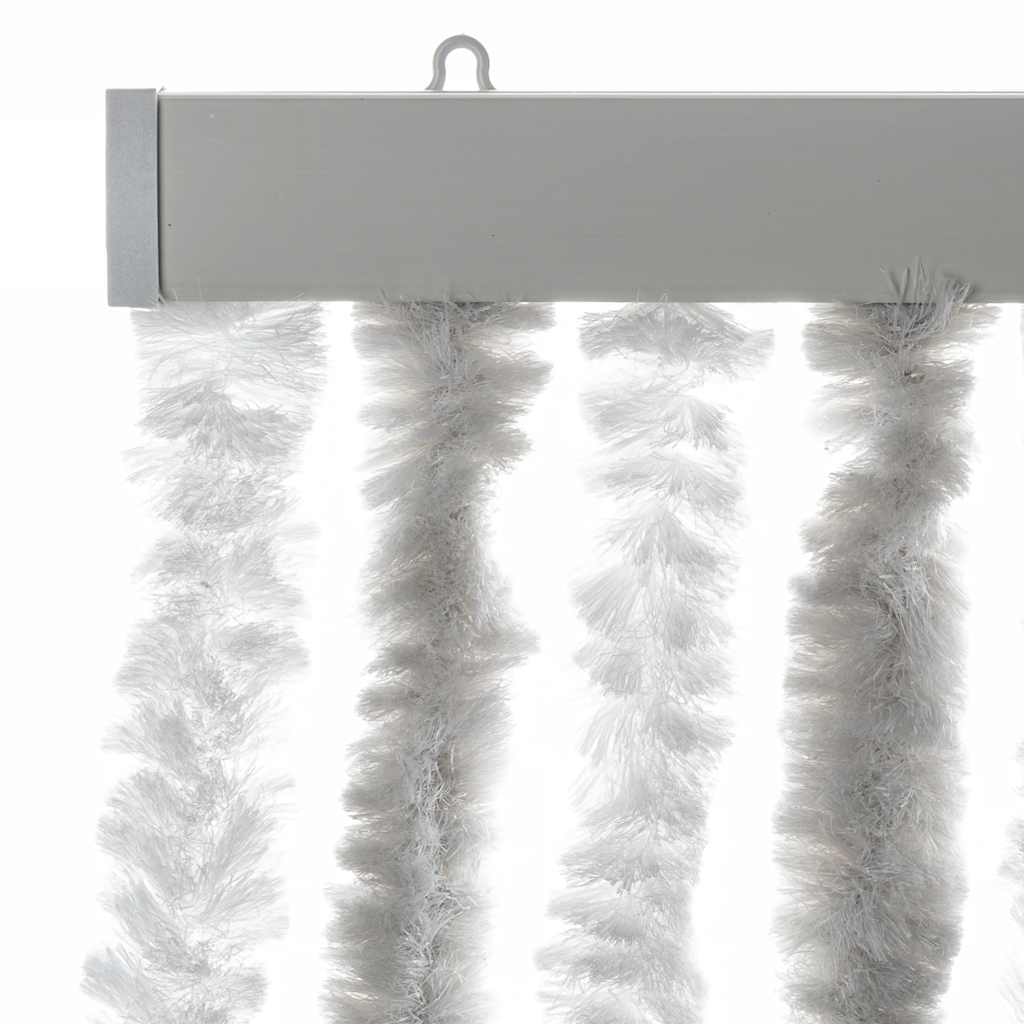 Fly Screen Curtain Light Grey and White 56x200 cm Chenille