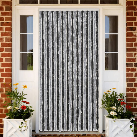Fly Screen Grey and Black 100x220 cm Chenille