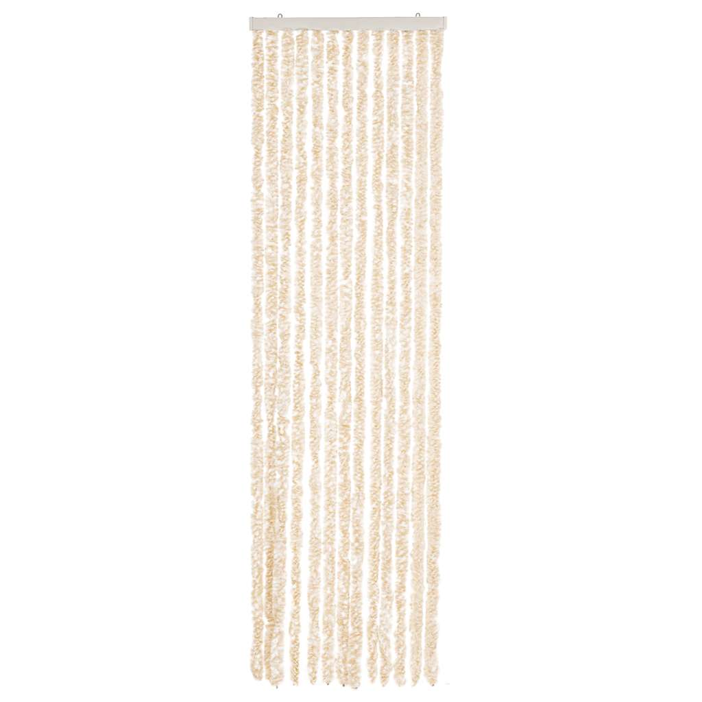 Fliegenvorhang Beige und Weiß 56x200 cm Chenille