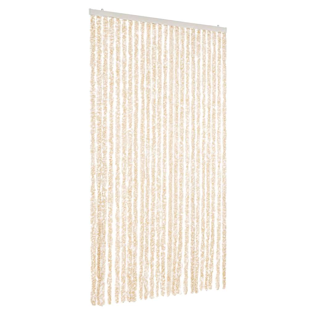 Fliegenvorhang Beige und Weiß 100x230 cm Chenille