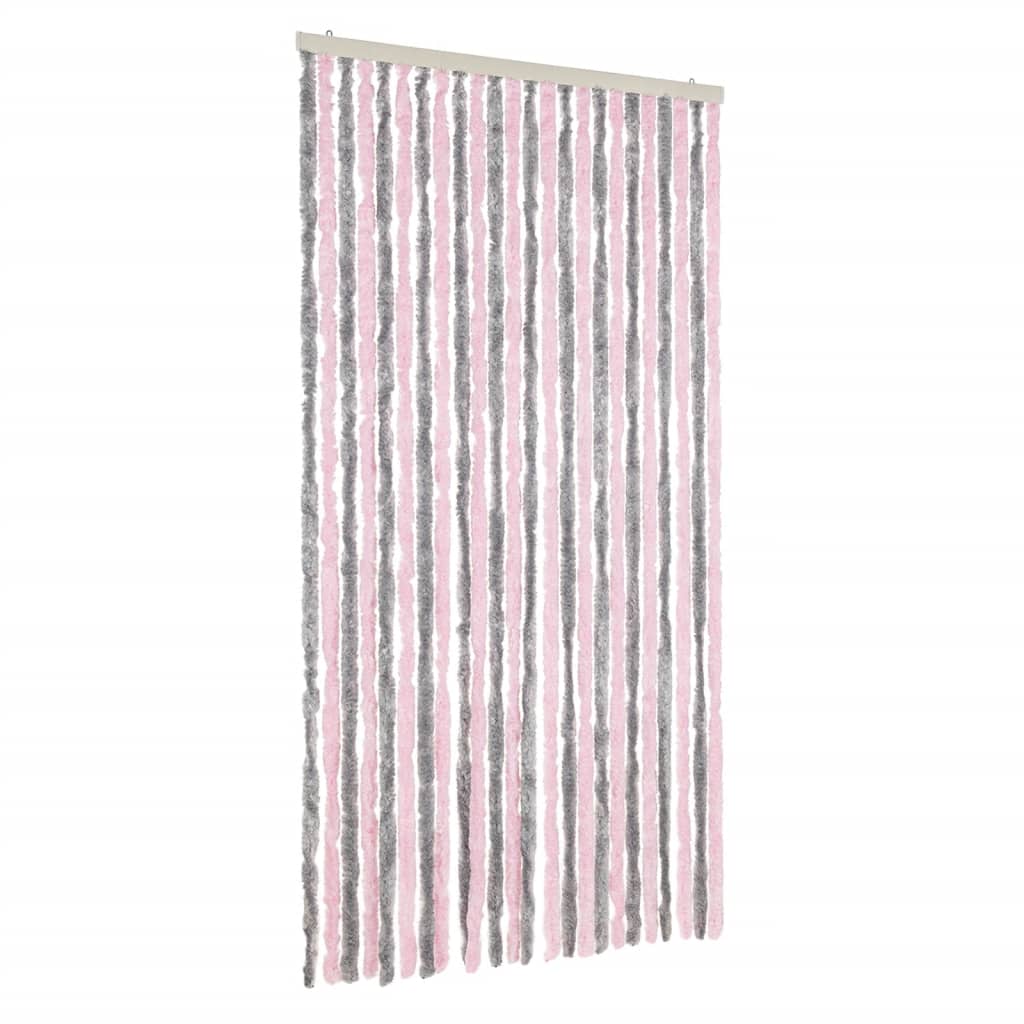 Fly Screen Silver Grey and Pink 100x220 cm Chenille