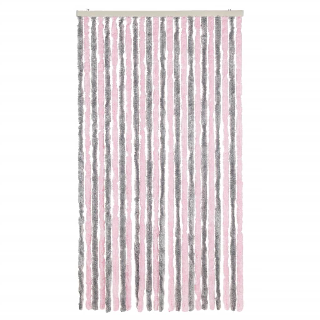 Fly Screen Silver Grey and Pink 100x220 cm Chenille