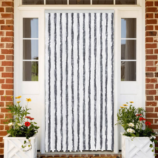 Fly Screen Grey and White 100x200 cm Chenille