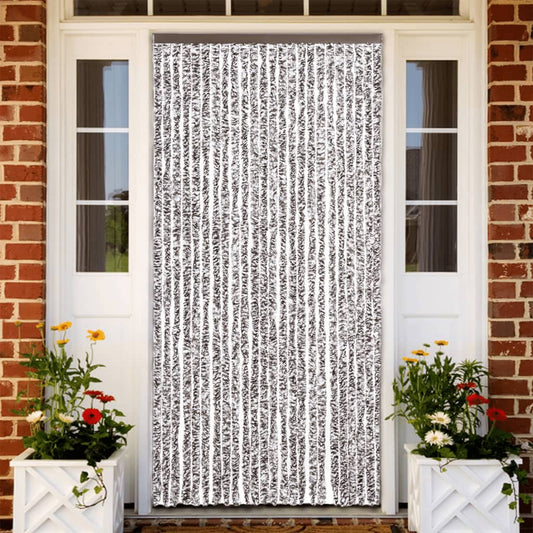 Fly Screen Curtain Brown and Beige 100x200 cm Chenille