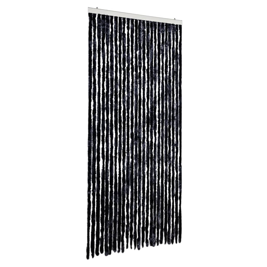Moustiquaire de porte anthracite 100x200 cm en chenille