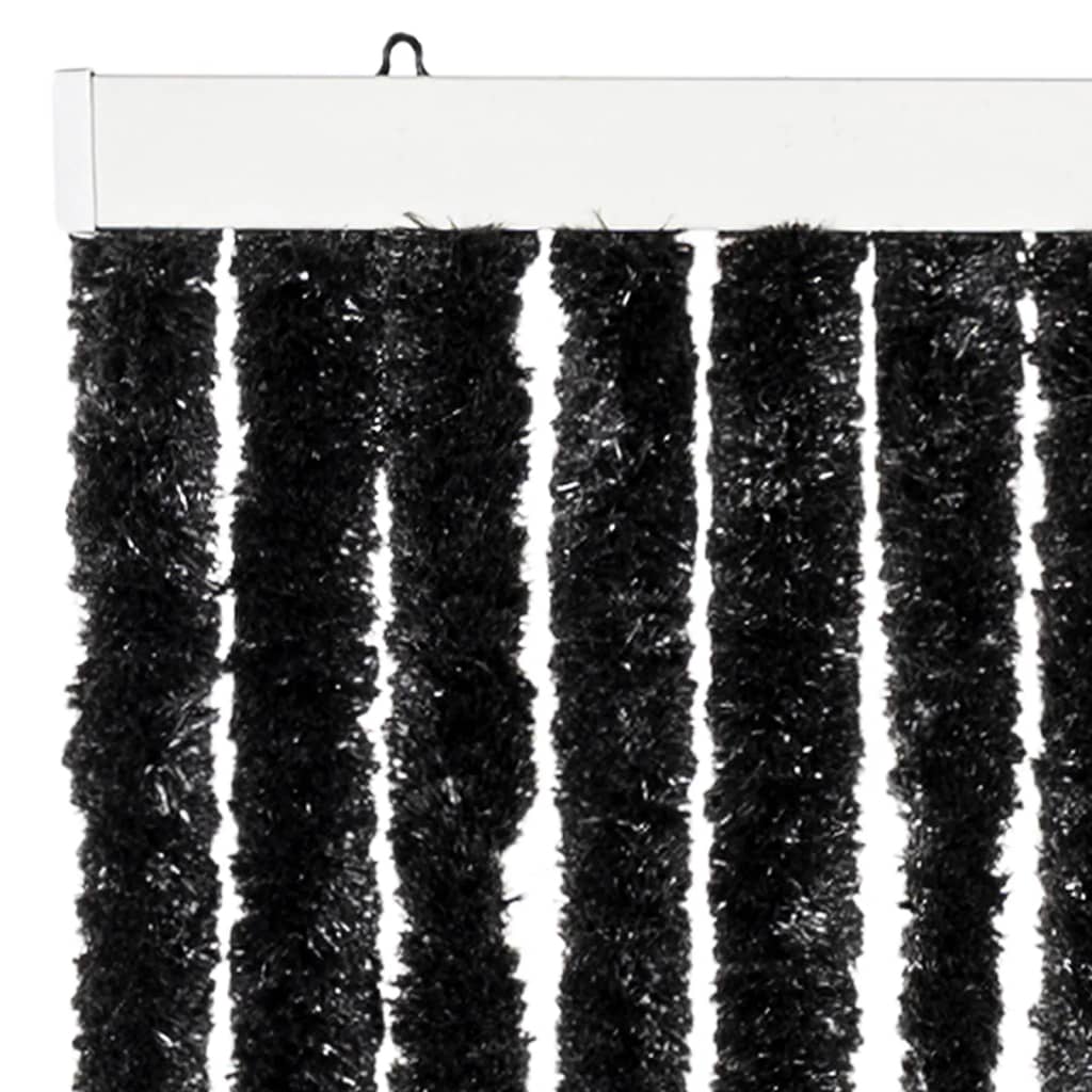Moustiquaire de porte anthracite 100x200 cm en chenille