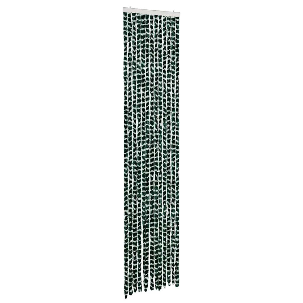Fliegenvorhang Grün und Weiß 56x200 cm Chenille