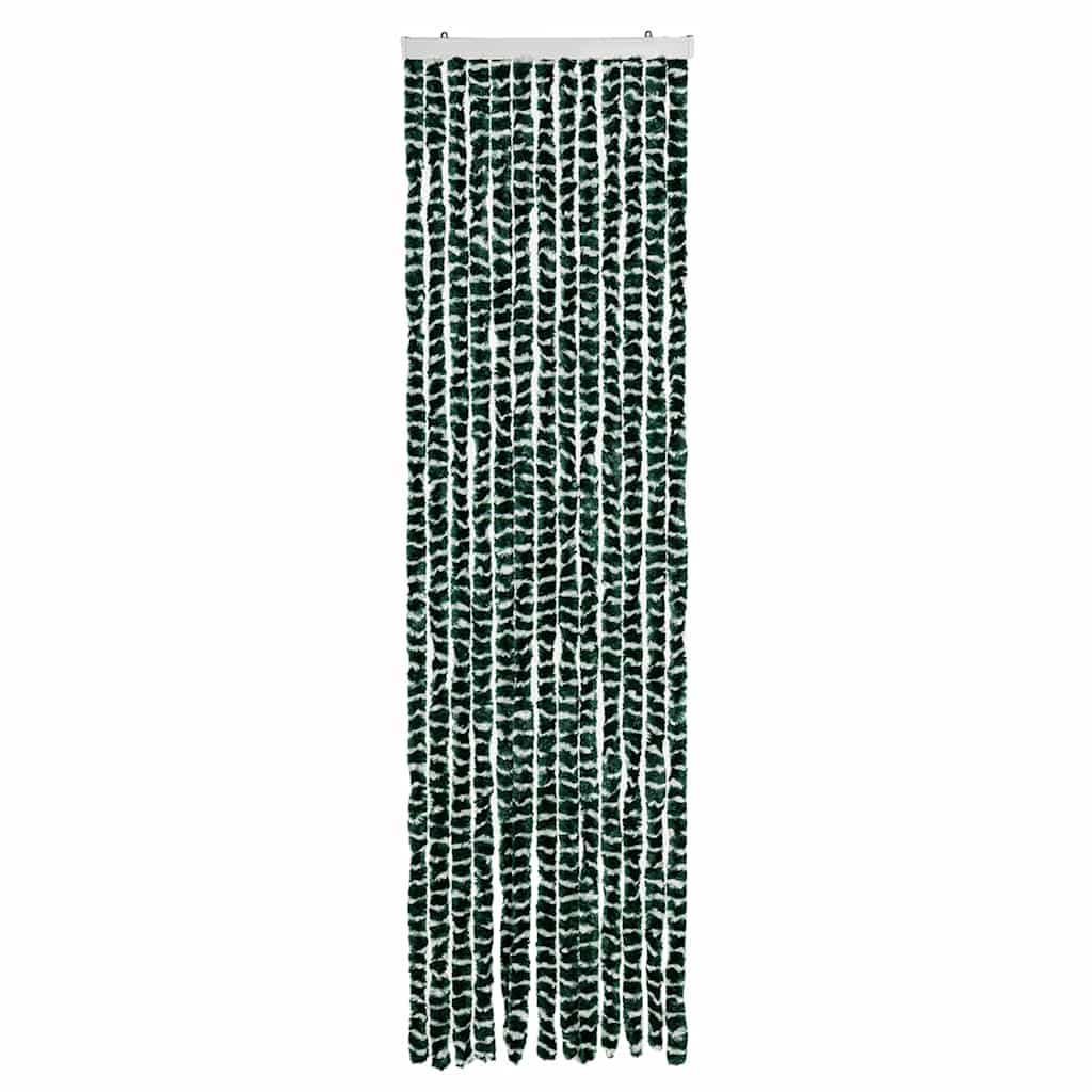 Fliegenvorhang Grün und Weiß 56x200 cm Chenille