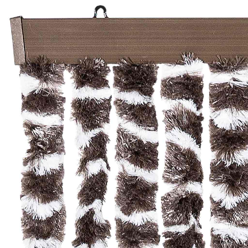 Fliegenvorhang Beige und Braun 56x200 cm Chenille