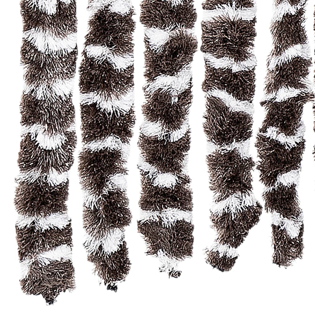 Fliegenvorhang Braun und Weiß 56x200 cm Chenille