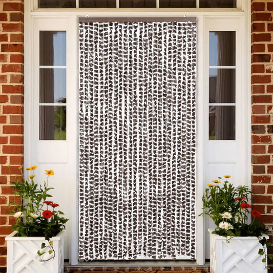 Fly Screen Brown and White 100x200 cm Chenille
