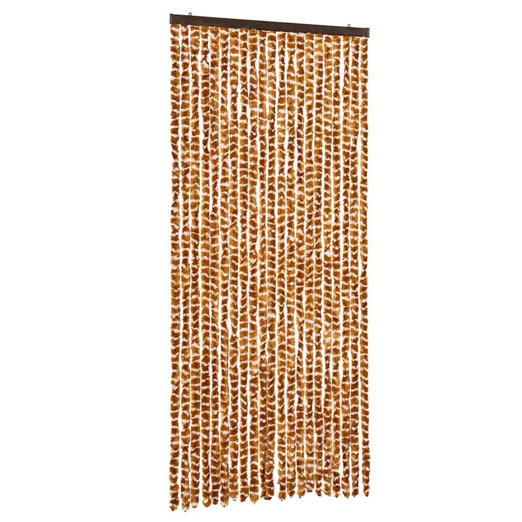 Fly screen curtain Ochre and White 90x200 cm Chenille
