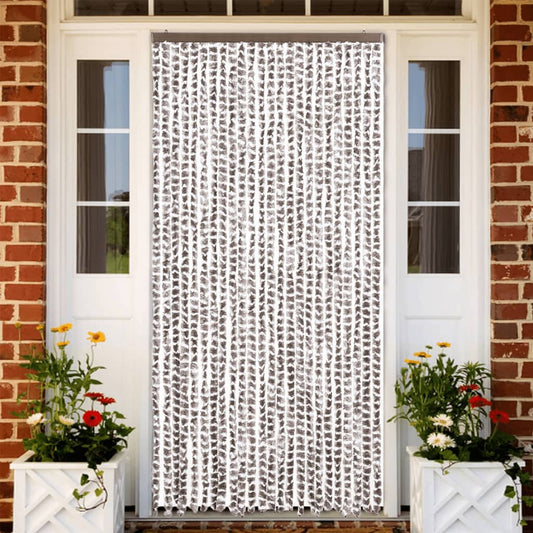 Fly Screen Taupe and White 100x230 cm Chenille