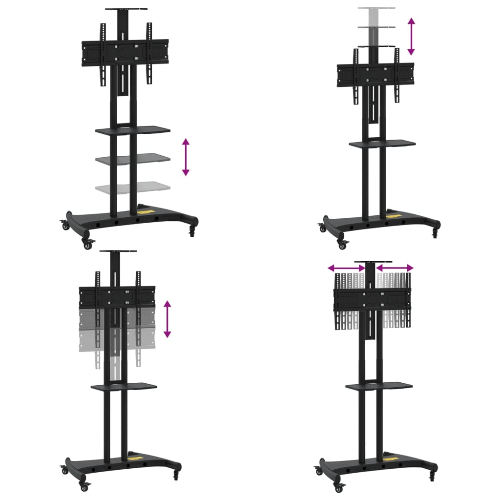 TV Stand on Wheels 32-70 Inch Max VESA 600x400 60kg