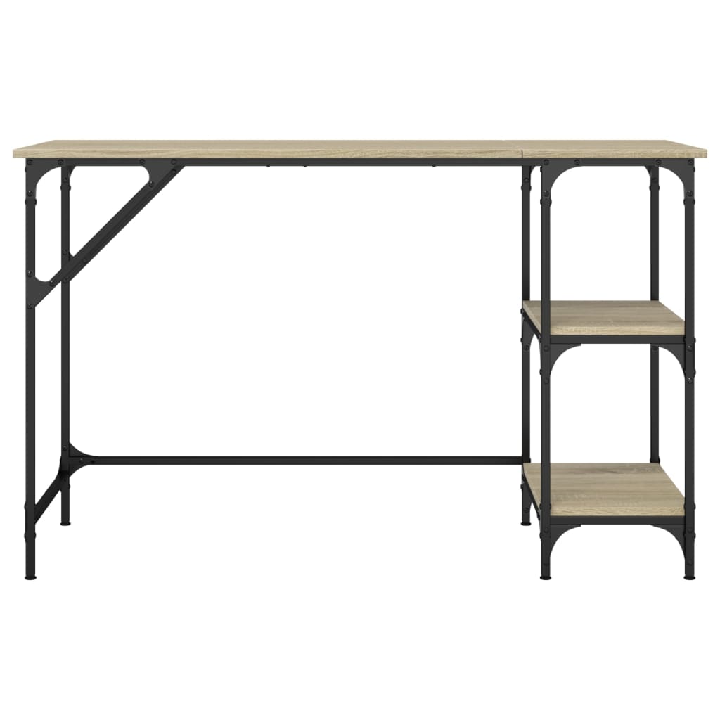 Desk Sonoma Oak 120x50x75 cm Metal Wood-based Material