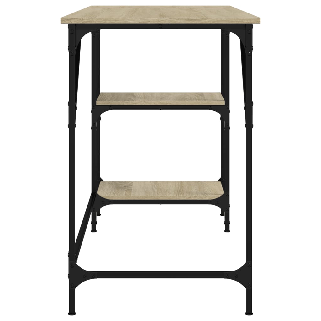 Desk Sonoma Oak 120x50x75 cm Metal Wood-based Material