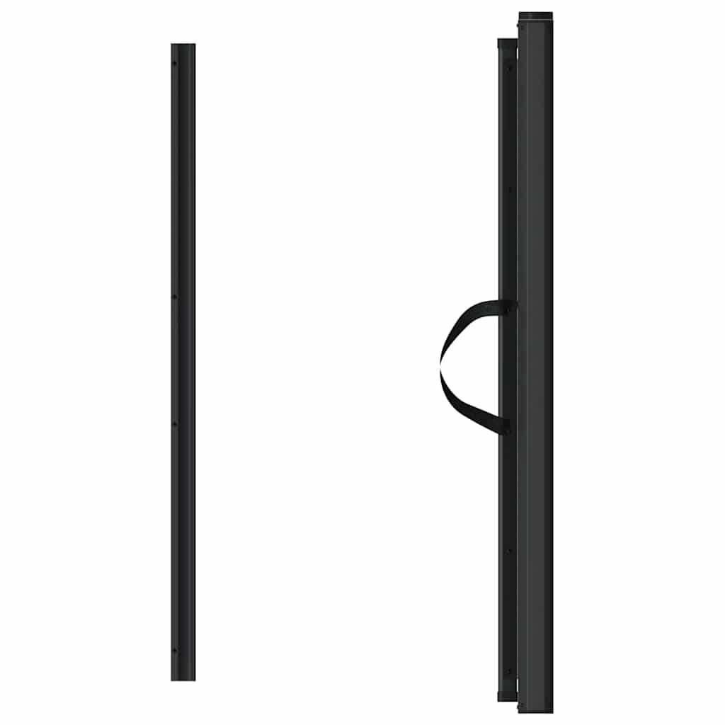 Retractable Pet Barrier Black 82.5x125 cm
