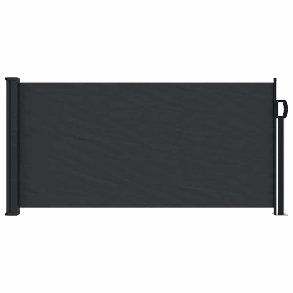 Seitenmarkise Ausziehbar Schwarz 100x500 cm