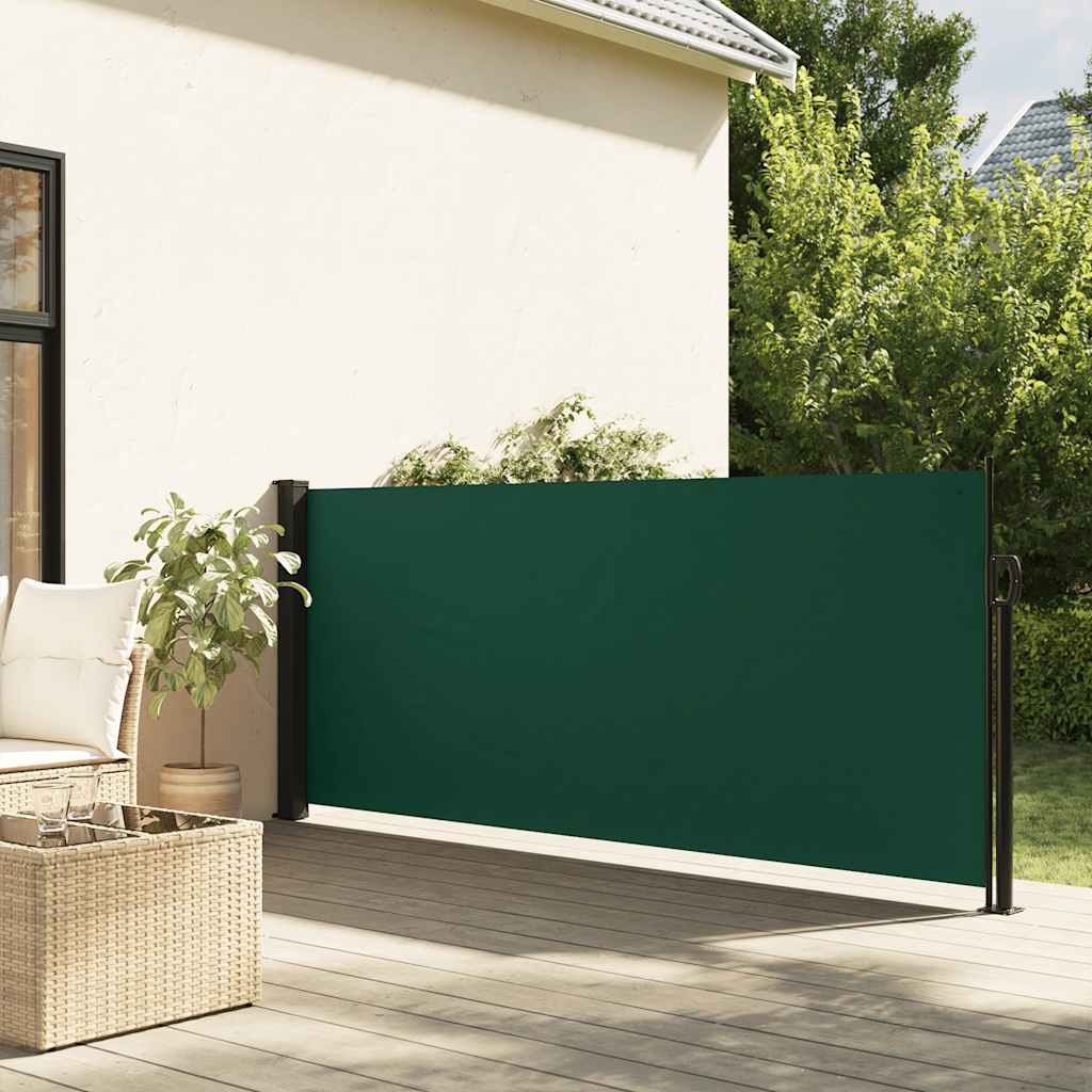 Seitenmarkise Ausziehbar Dunkelgrün 120x600 cm