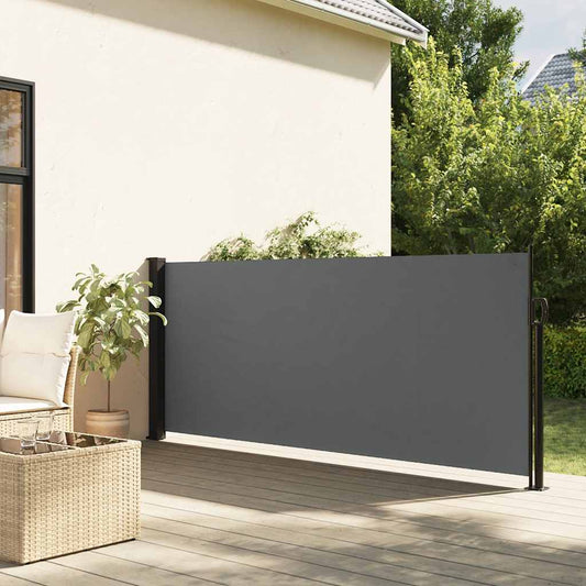 Ausziehbare Seitenmarkise Anthrazit 120x600 cm
