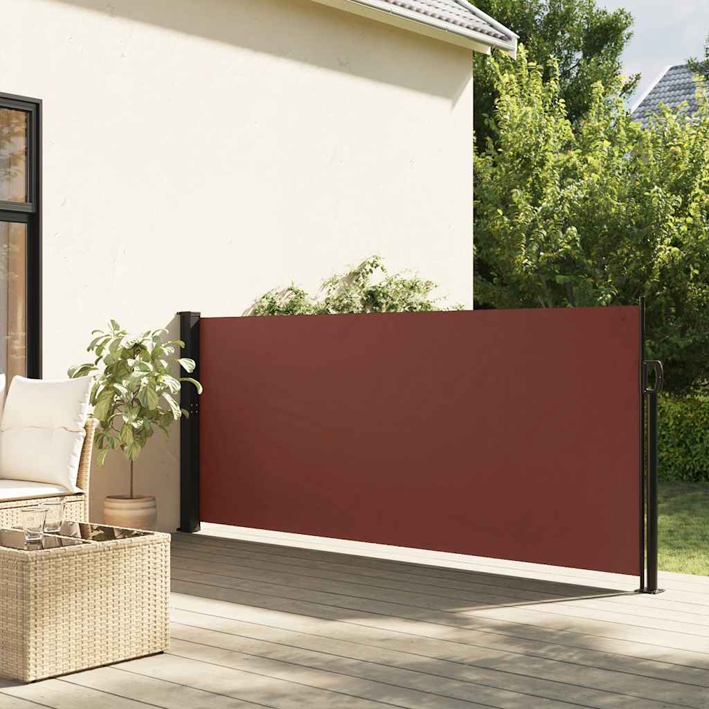 Seitenmarkise Ausziehbar Braun 140x600 cm