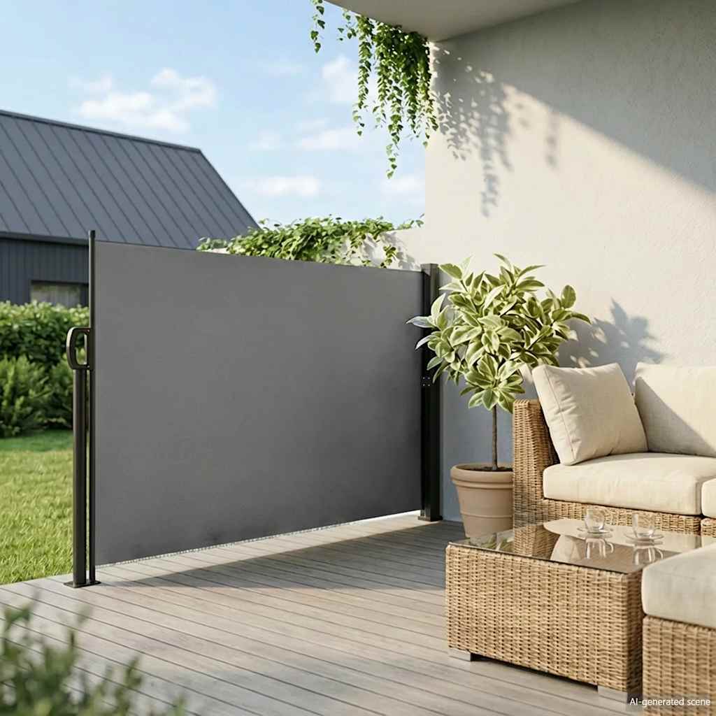 Seitenmarkise Ausziehbar Anthrazit 160x600 cm