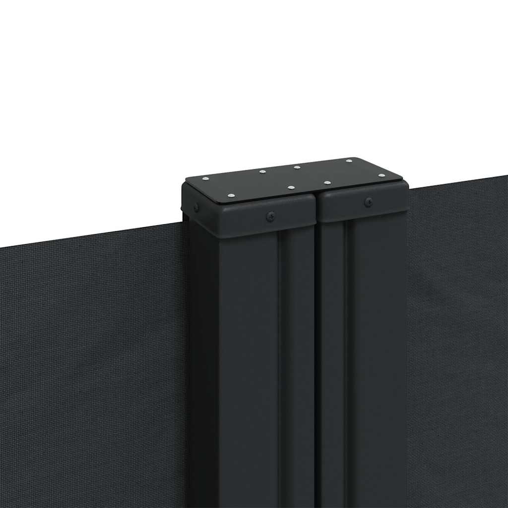 Seitenmarkise Ausziehbar Schwarz 140x600 cm
