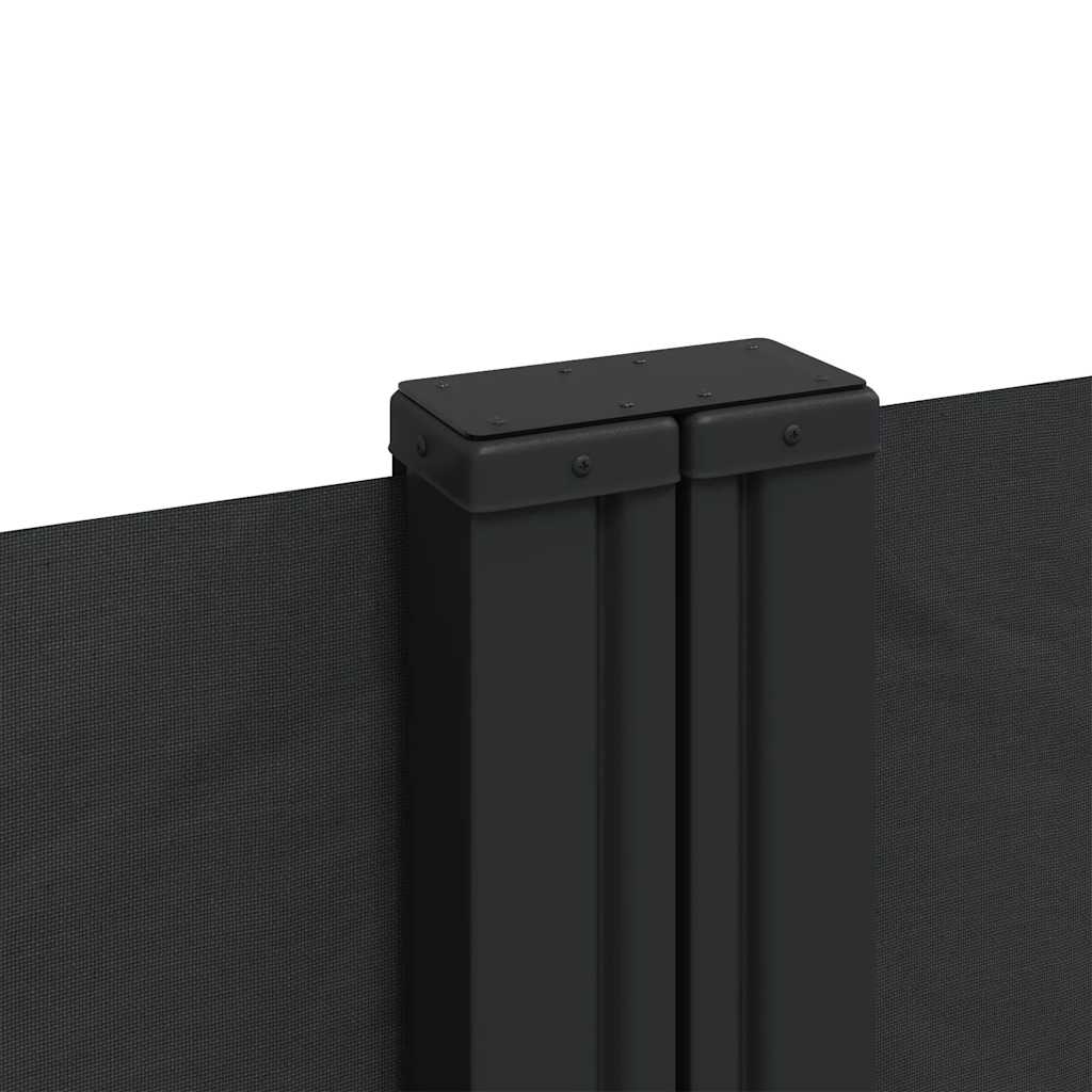 Seitenmarkise Ausziehbar Schwarz 100x1000 cm
