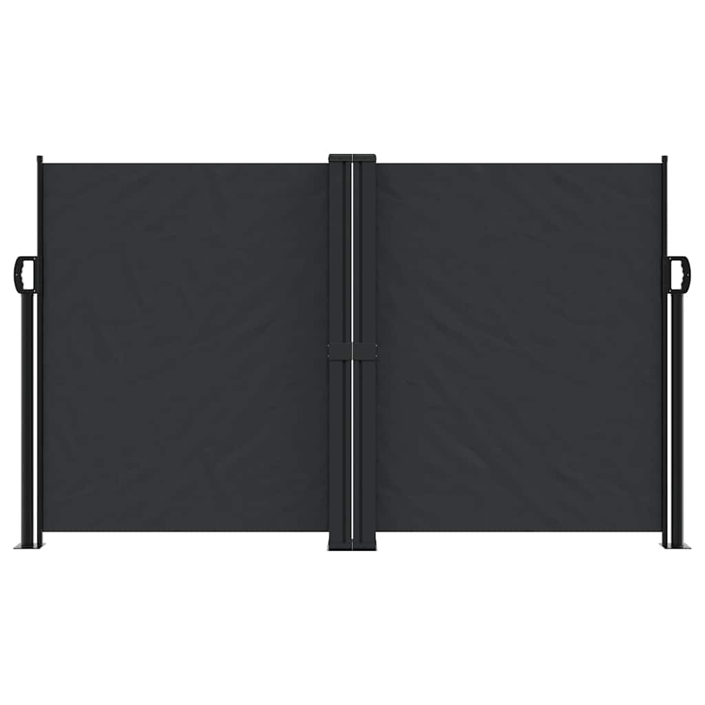 Seitenmarkise Ausziehbar Schwarz 140x1200 cm