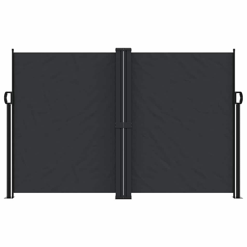 Seitenmarkise Ausziehbar Schwarz 160x1200 cm