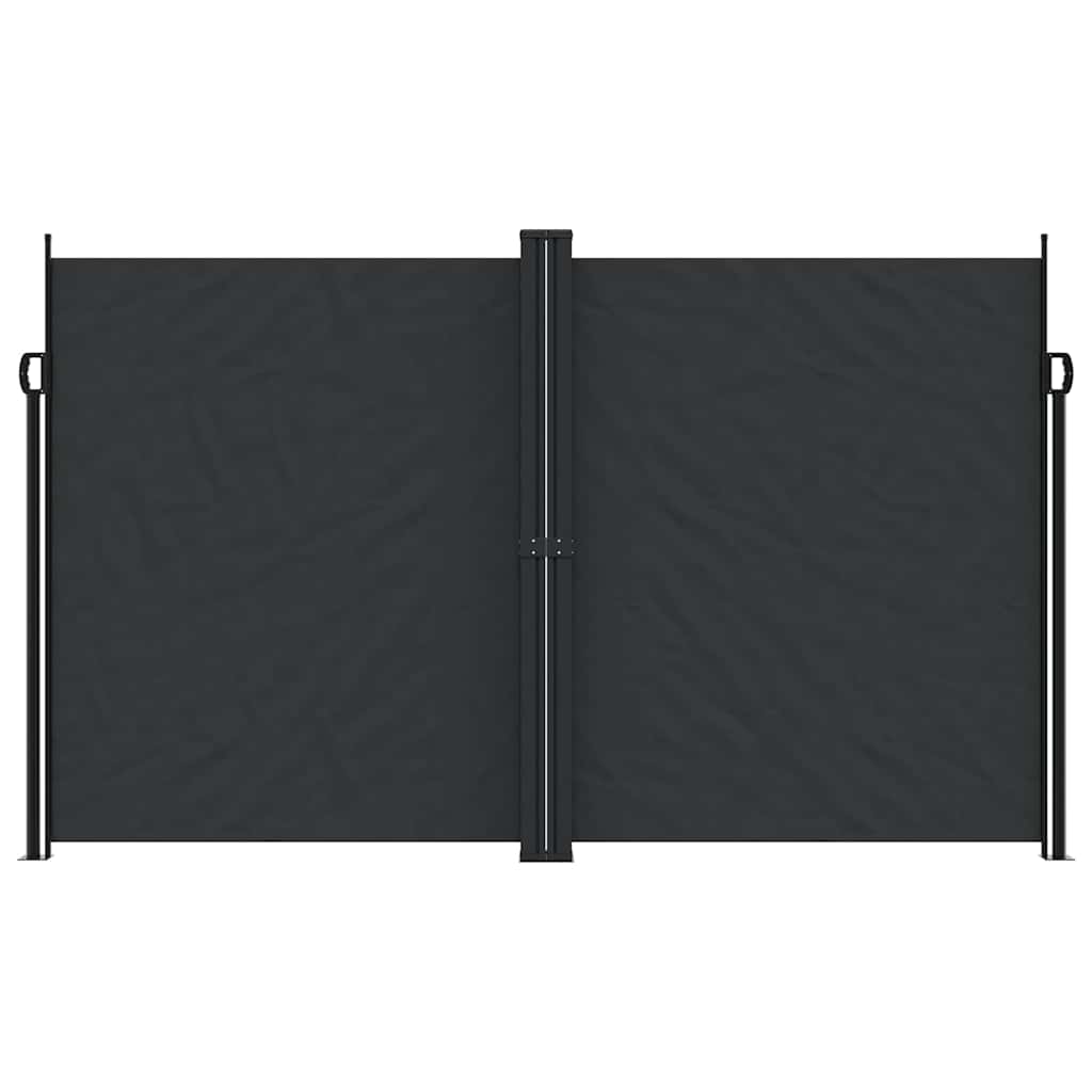 Seitenmarkise Ausziehbar Schwarz 200x1200 cm