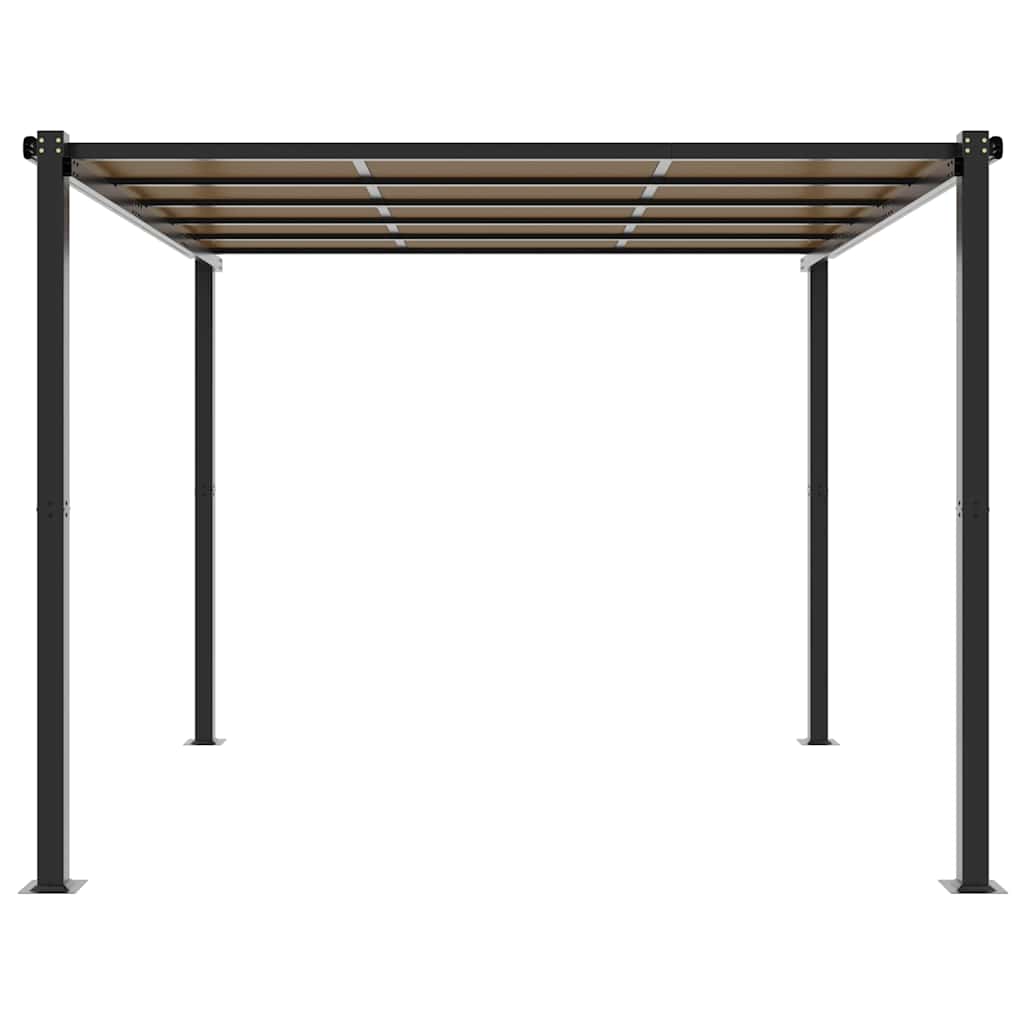 Gartenpavillon Anthrazit 3x3 m Aluminium