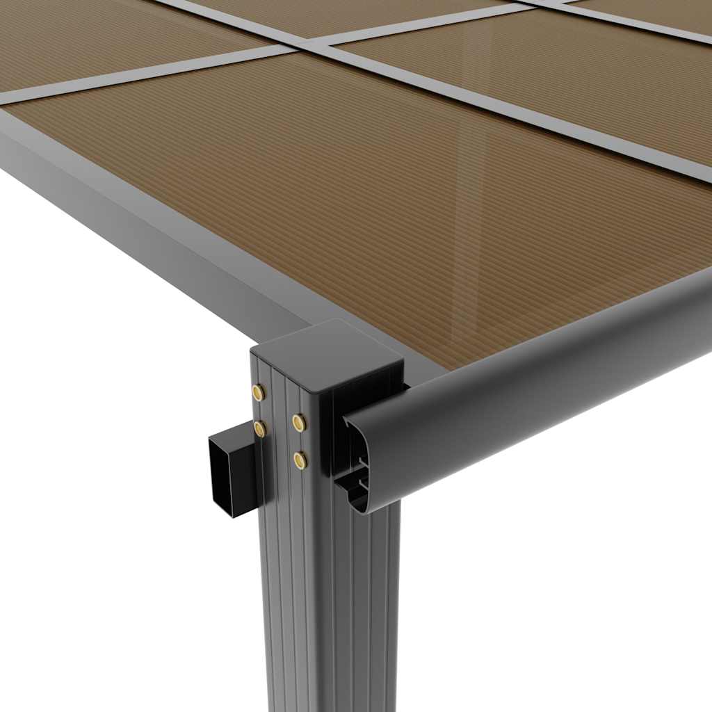Gartenpavillon Anthrazit 3x3 m Aluminium