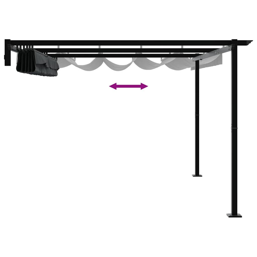 Pavillon Anthrazit 400 x 300 x 200 cm Polyester