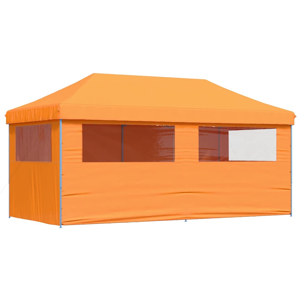 Partyzelt Faltbar Pop-Up mit 4 Seitenteilen Orange