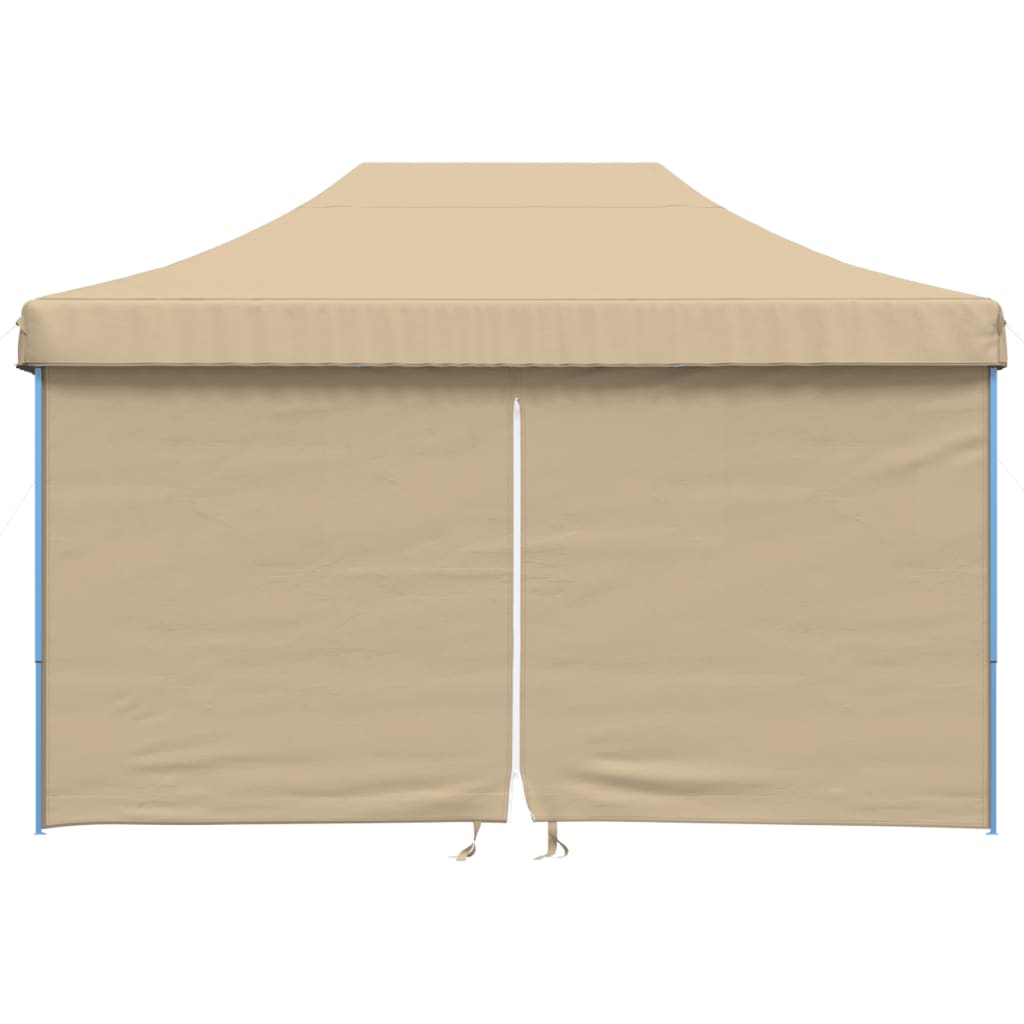 Partyzelt Faltbar Pop-Up mit 4 Seitenteilen Beige