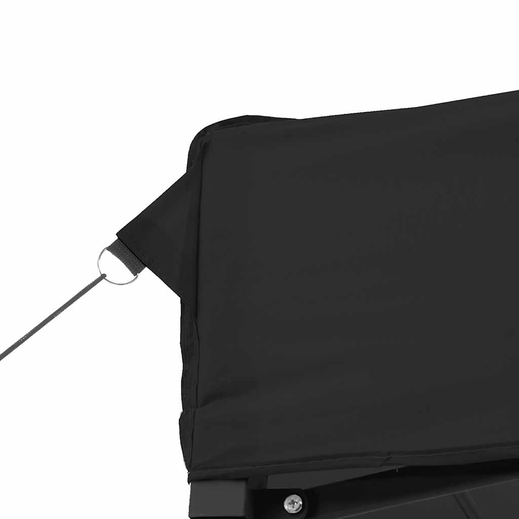 Partyzelt Faltbar Pop-Up mit 2 Seitenteilen Schwarz