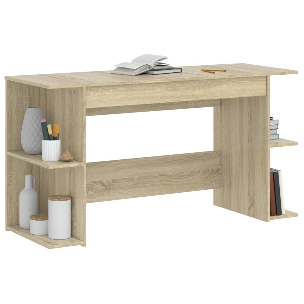 Bureau chêne Sonoma 140x50x75 cm panneau de particules